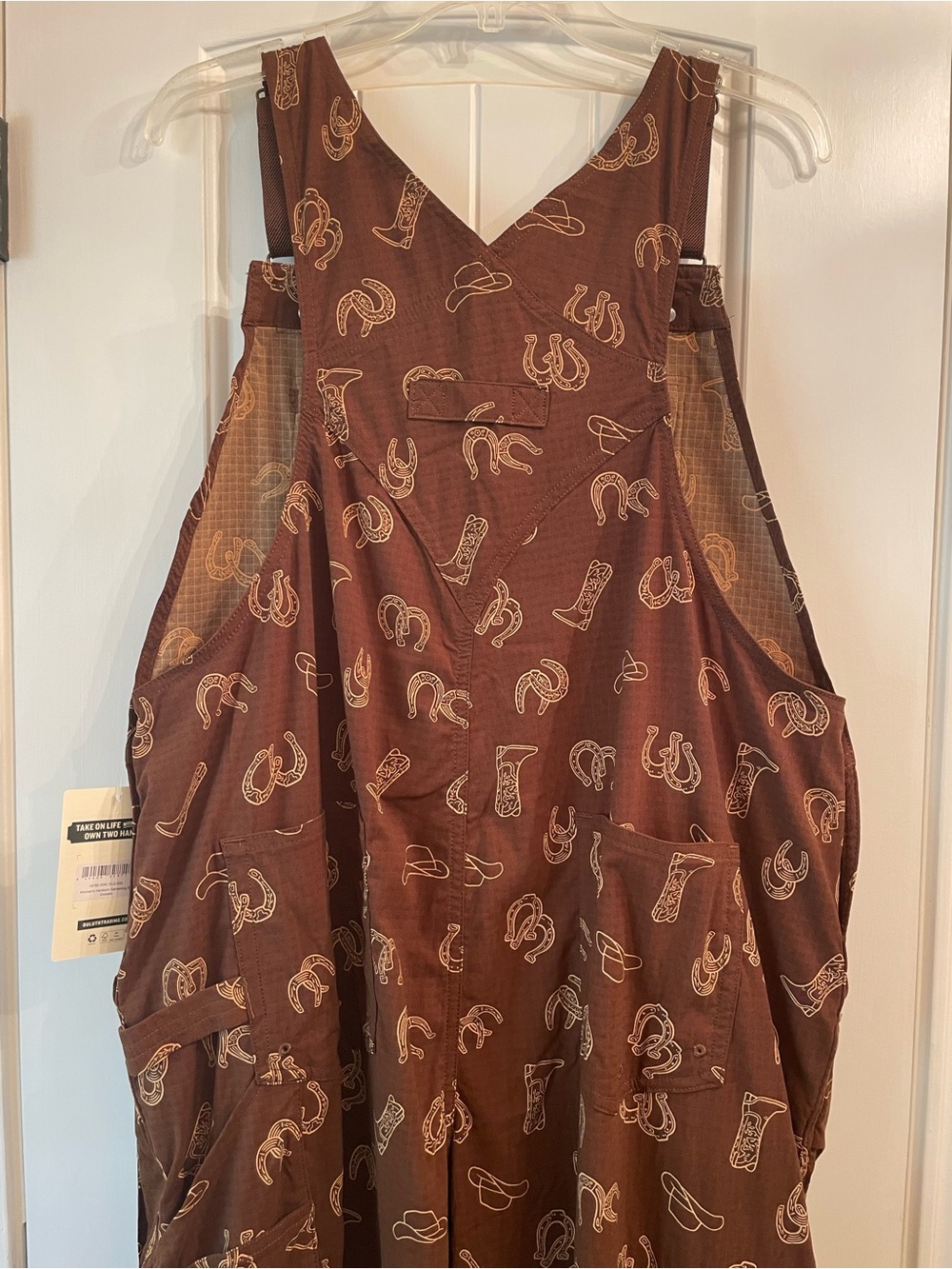 🌟NWT🌟 Duluth Heirloom western print overalls, size XL x 33 - Picture 3 of 9
